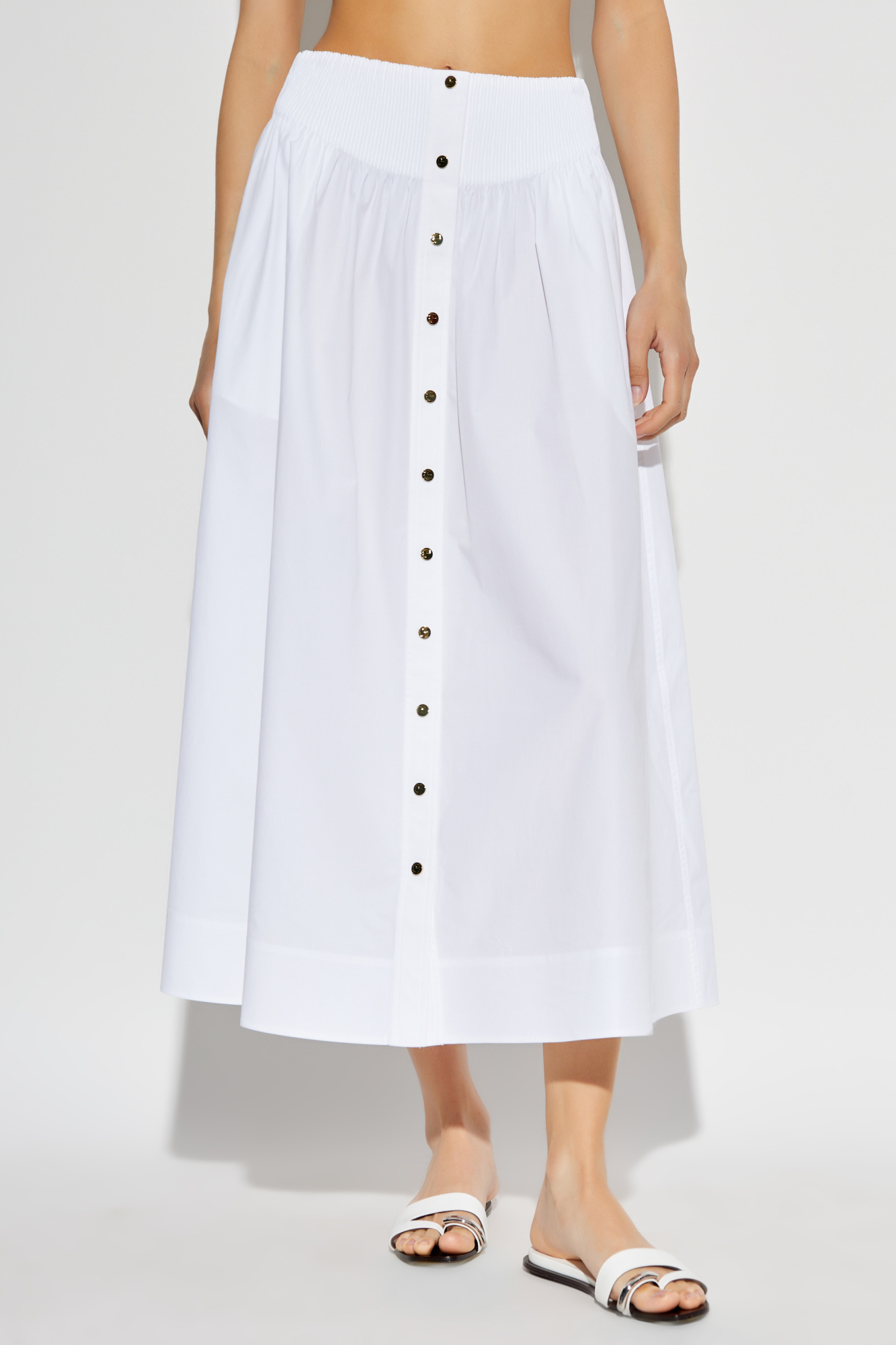 スカート WHITE COTTON SKIRT Courrèges A-line Mini Skirt | White | FARFETCH
